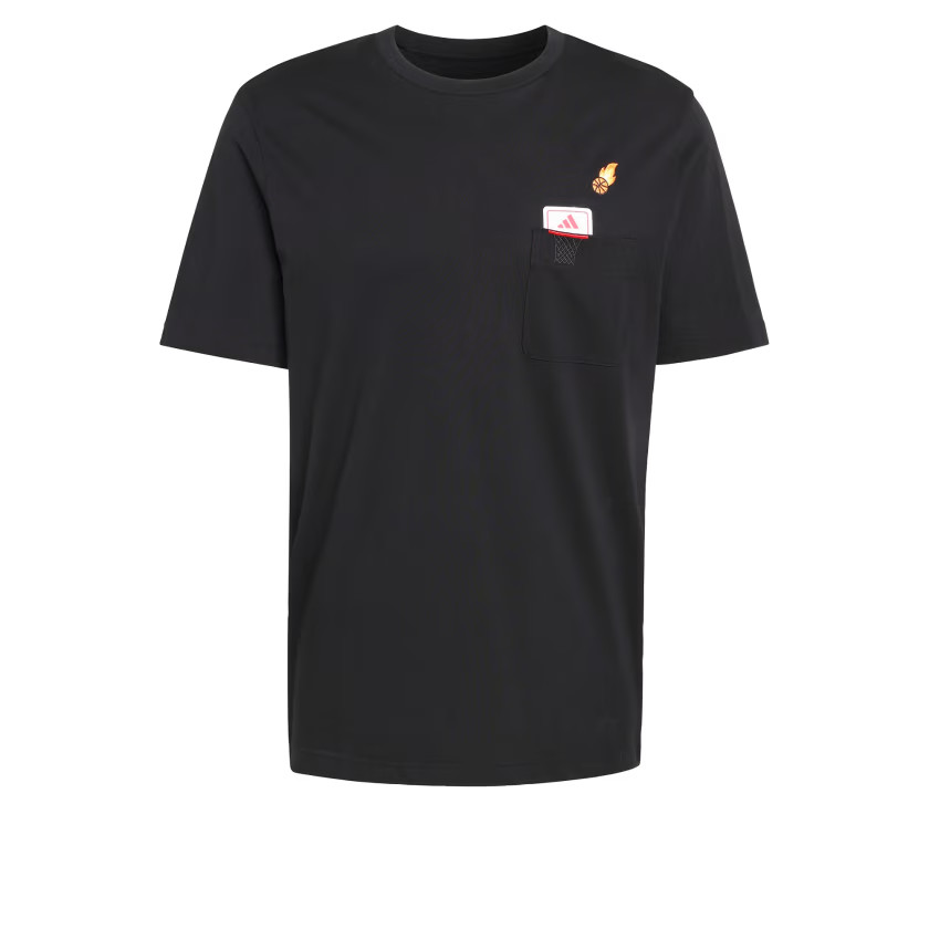 adidas men MINI EMBROIDERY BASKETBALL GRAPHIC T-SHIRT