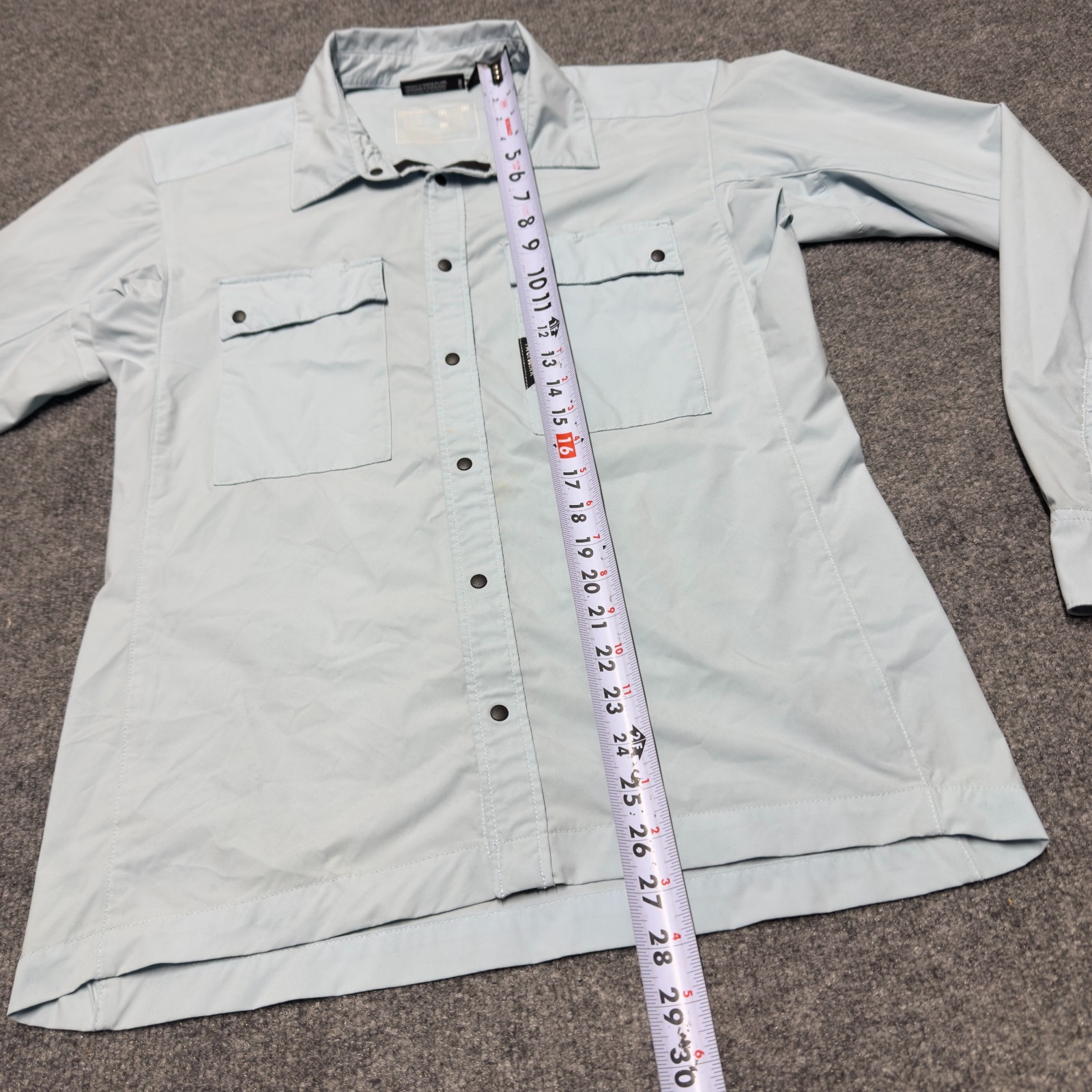 Truewerk LS Cloud Shirt Men Small Blue Long Sleeve Snap Work