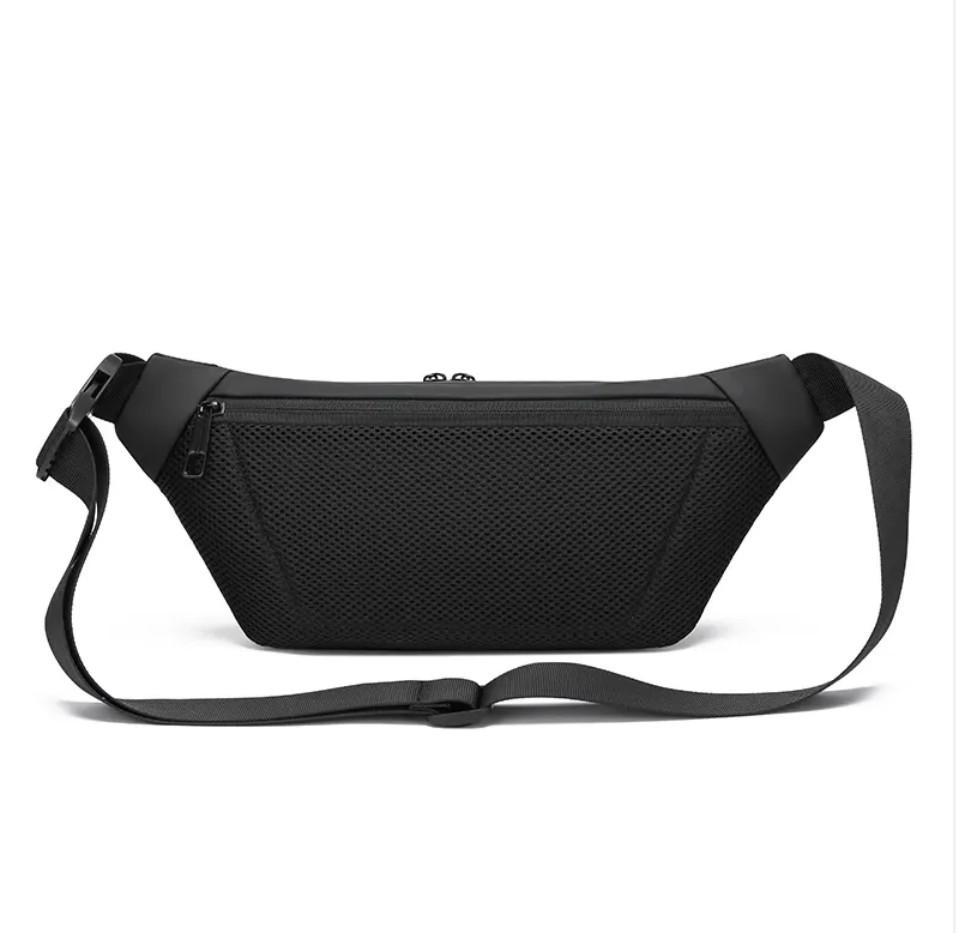 Sling Bag Chest Bag Anti-theft Hard Shell Adjustable Crossbody Bag Black