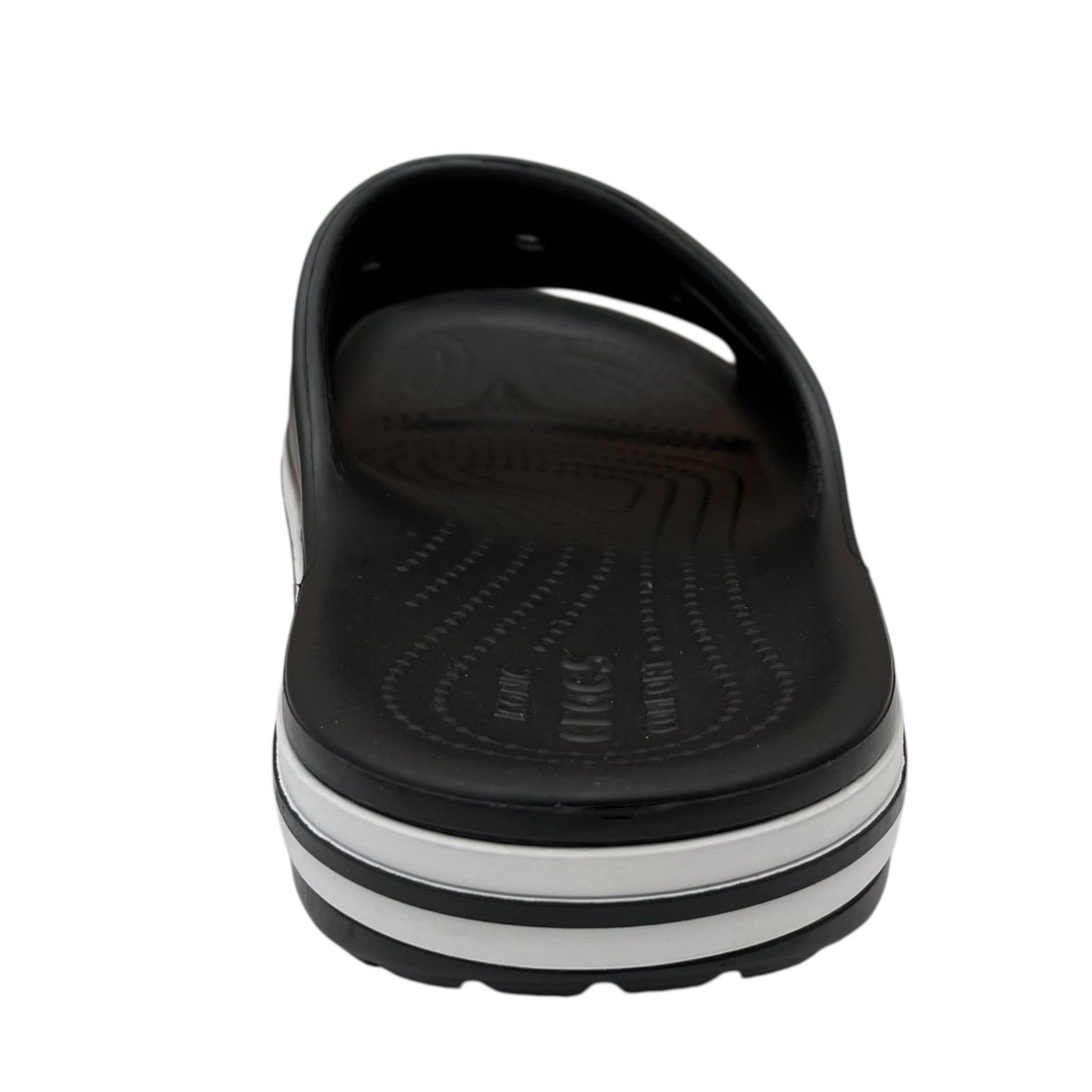 Crocs Bayaband Mens Slide Sandals Size 10 Black White Water Friendly Lightweight