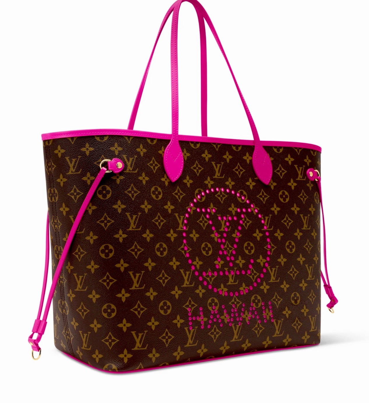Louis Vuitton Hawaii Neverfull GM Monogram Hot Pink Shoulder Bag Tote LTD Maui