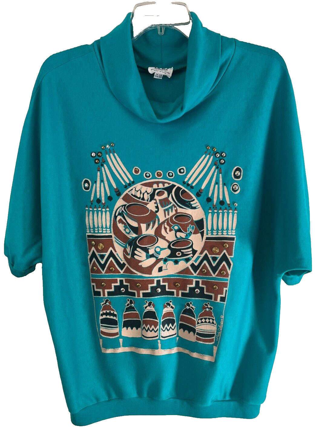 Lida Souers Vintage Women’s Top One Size Fits Most Southwestern Art to Wear