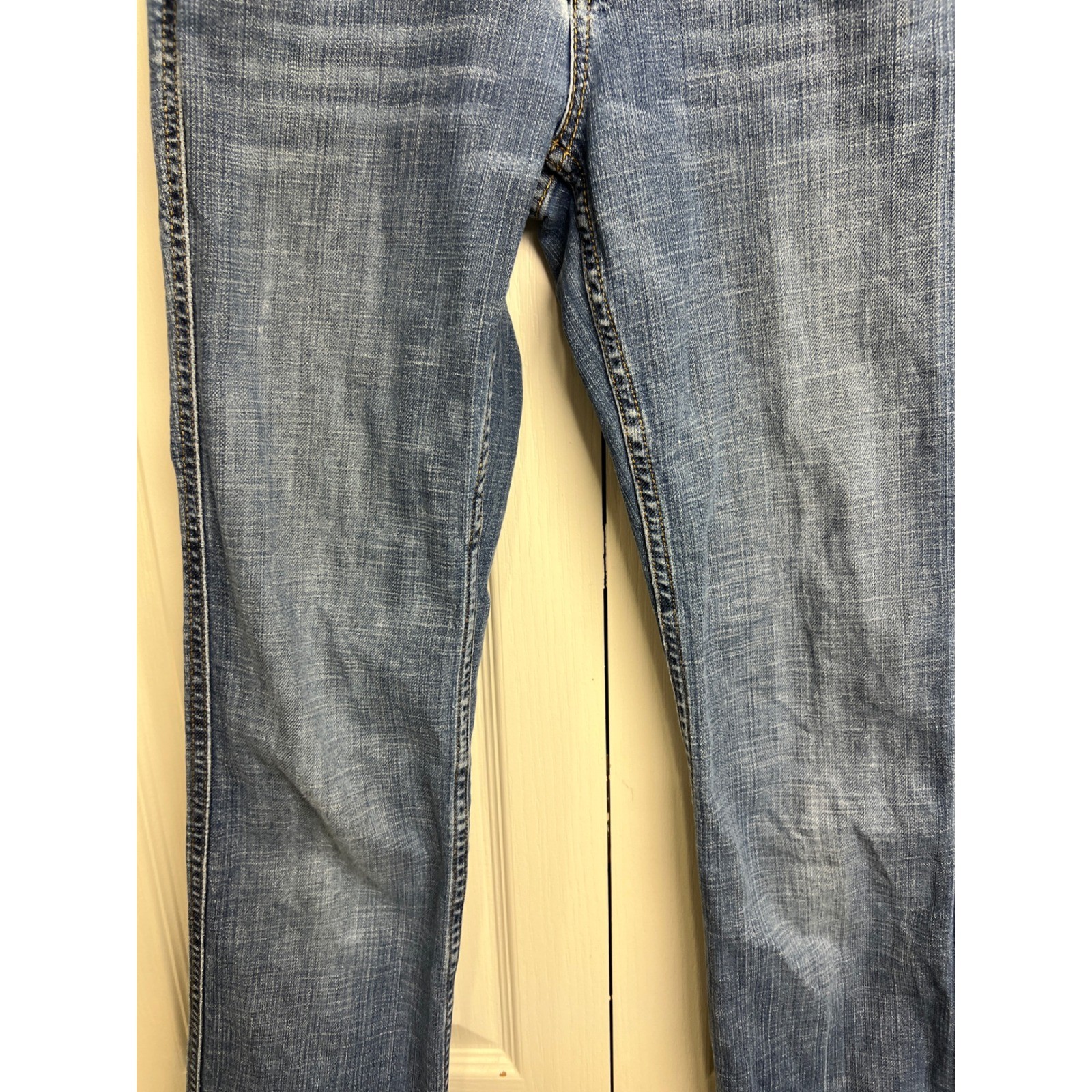 Ralph Lauren Women’s Bootcut Jeans Size 28 Blue Stretch Denim Embroidered A48