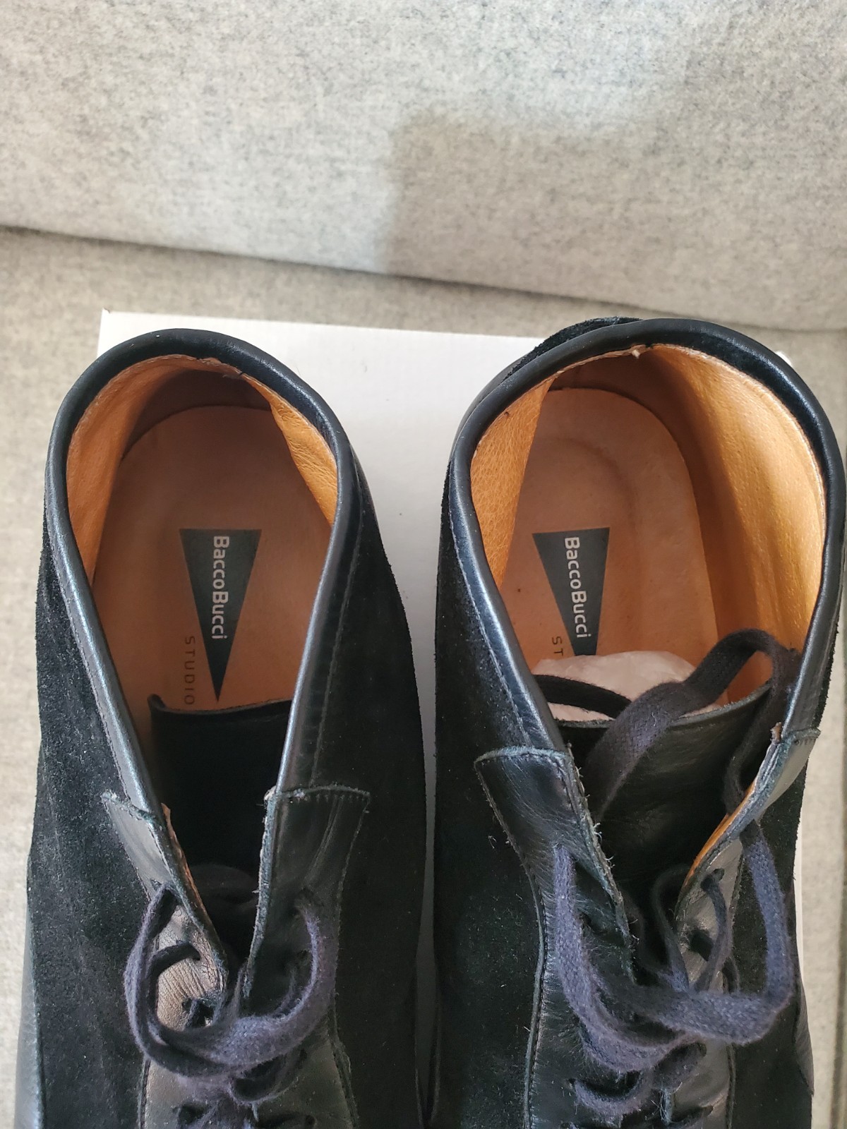 bacco bucci mens Italian suede/leather shoes US 10.5
