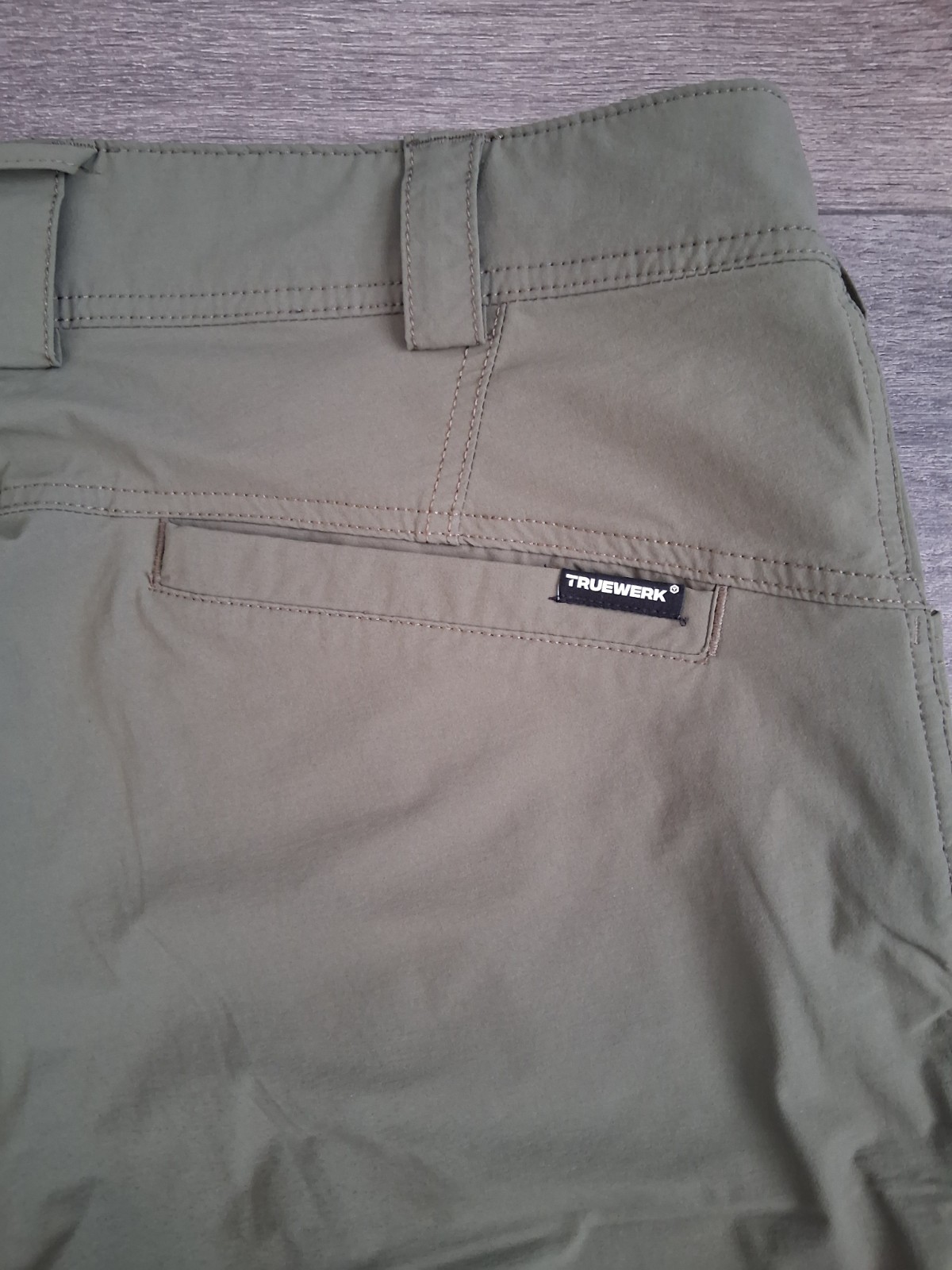 Truewerk T1 Werk Pants Durable Lightweight Cargo Olive Womans Size 16 (36×30)