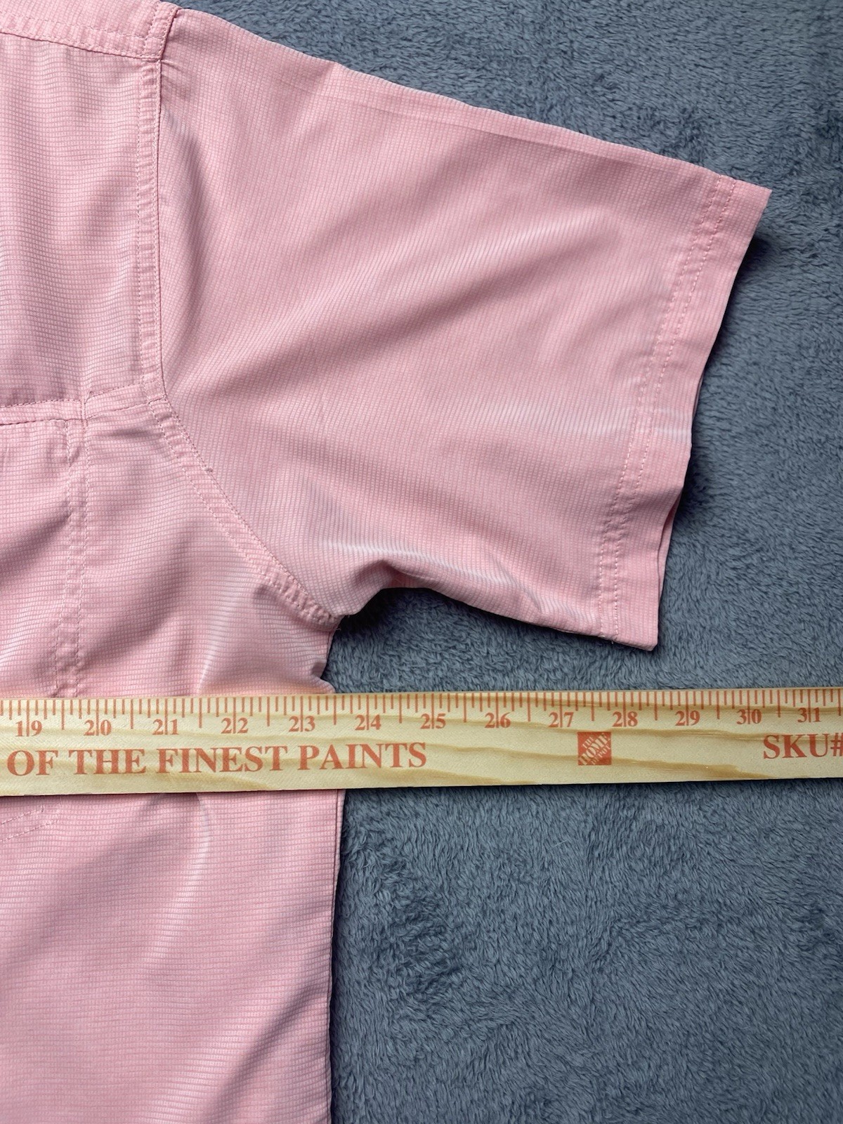 Men’s XL Excurzion Fishing Hiking Shirt Pink Outdoor Short Sleeve Button Down