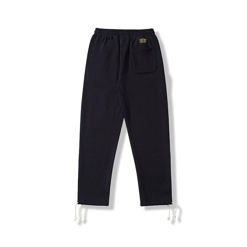 Men’s Straight Sweater Pants Basic Solid Color Thick Sports Casual Pants