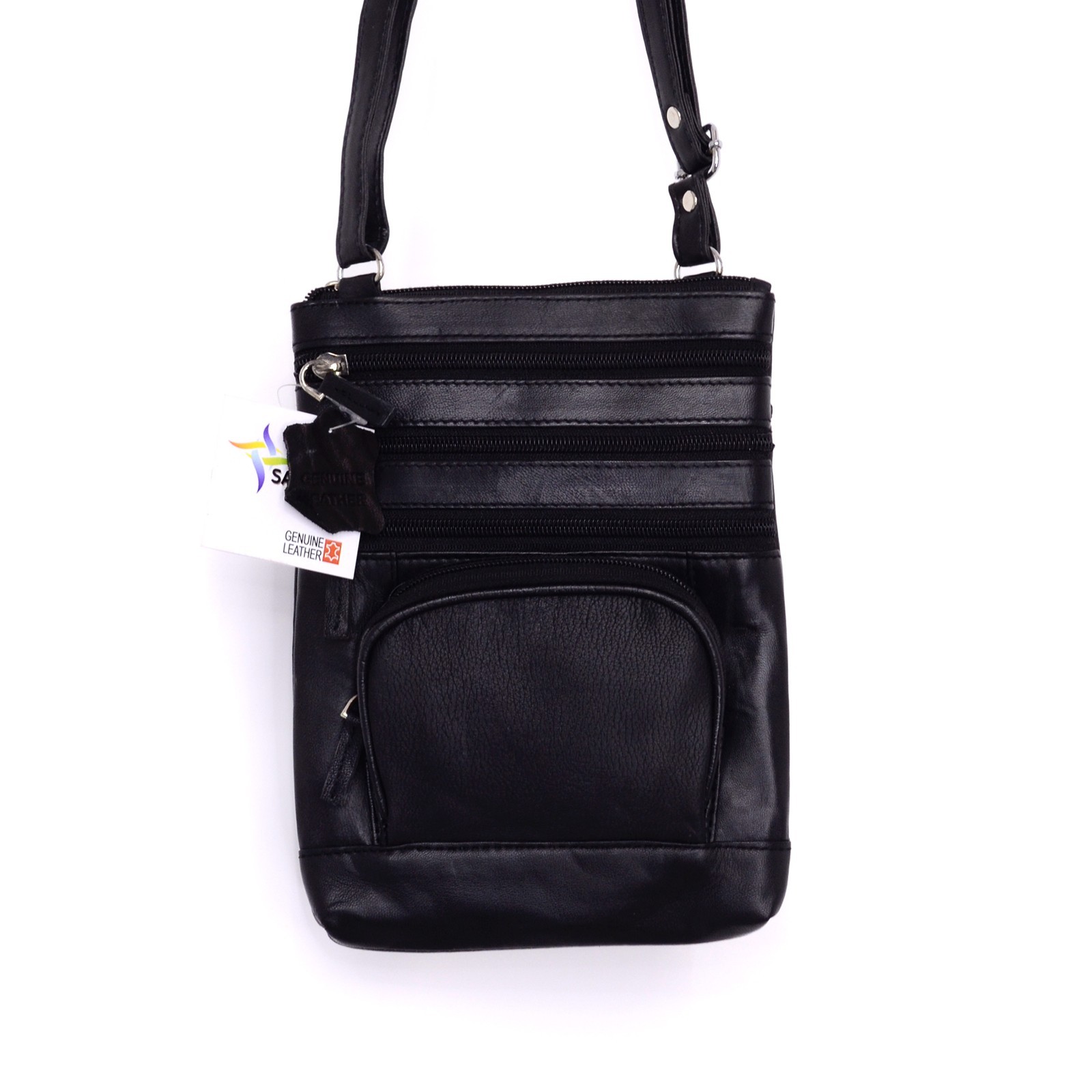 Real Leather Shoulder Bag Handbag Purse Cross Body Organizer Smart Phone Pockets