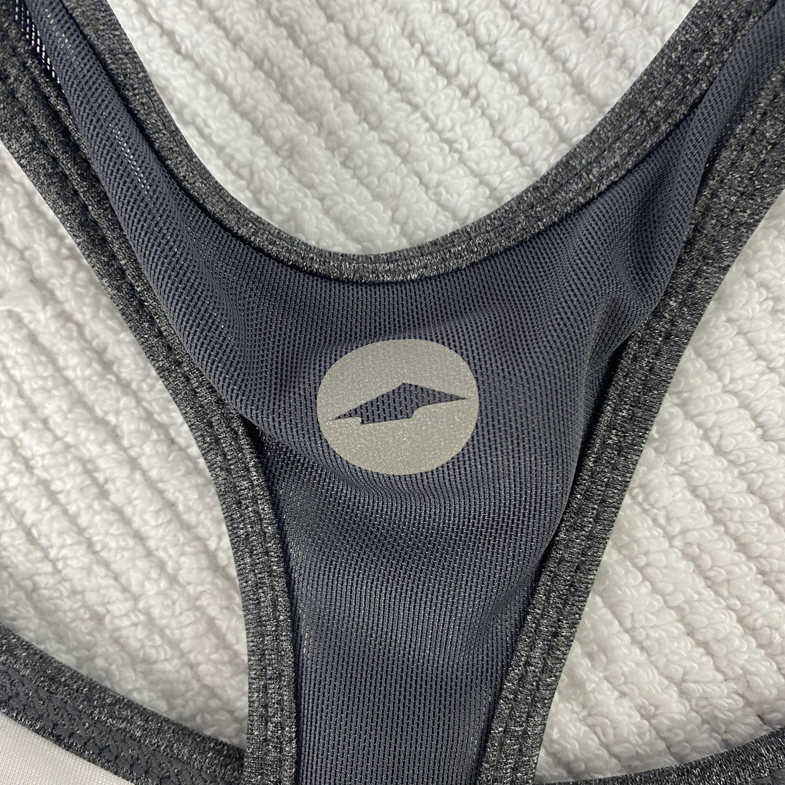 Avia Sports Bra Womens Large Gray Racerback Padded Running Training Gym