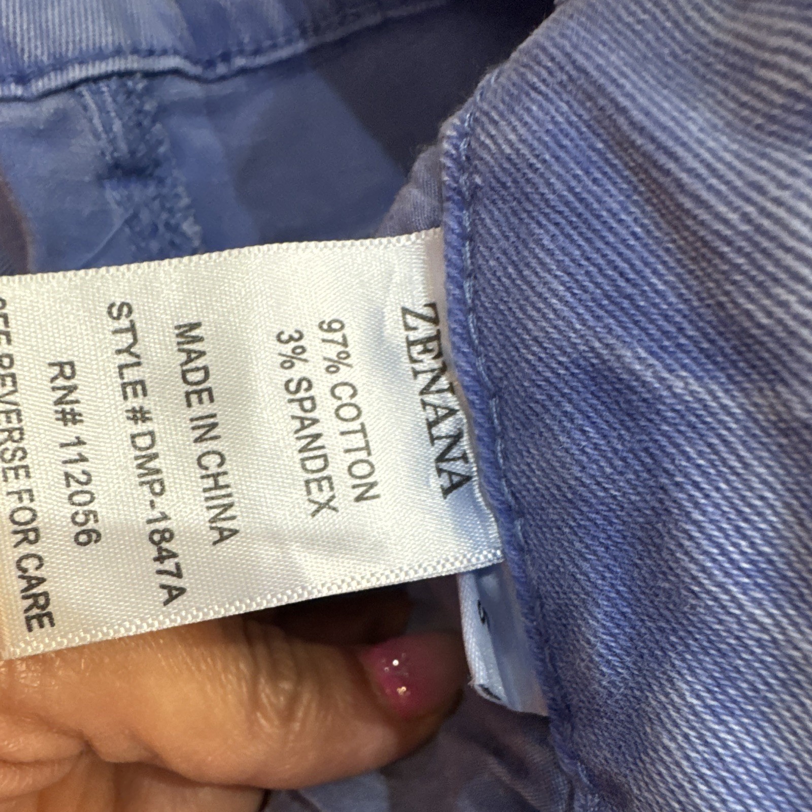 Zenana Women’s Blue Denim Wide-Leg Jeans Cotton Spandex Solid Regular Size S