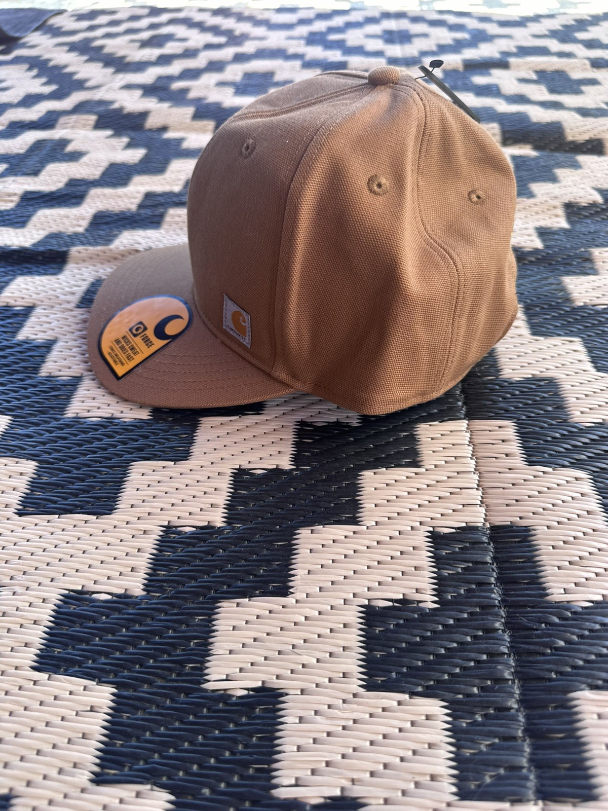 Carhartt Baseball Cap Canvas HAT Mens ONE SIZE Brown Force Snap Back NWT