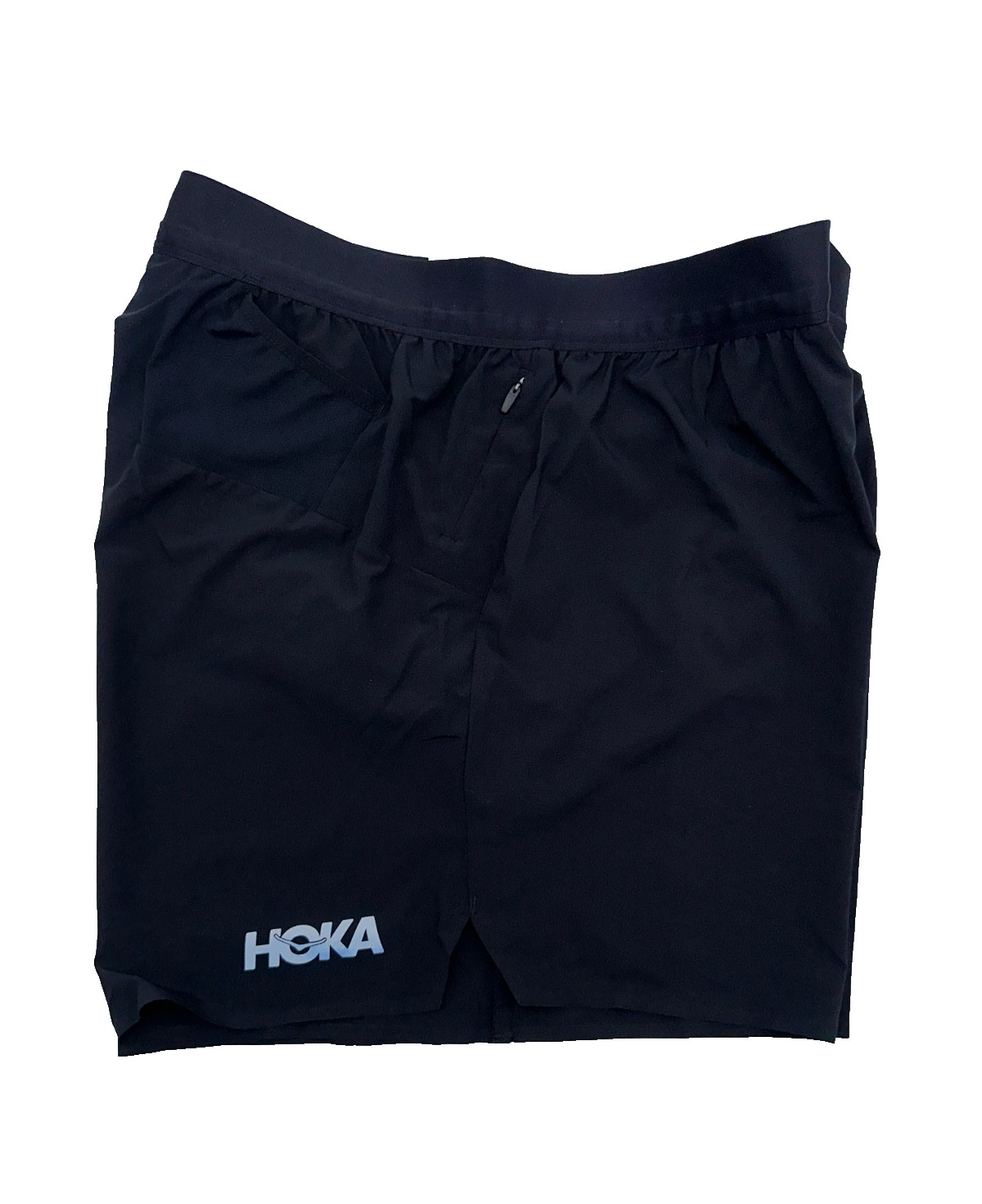$68 HOKA Men’s Glide Short with Brief 5″ – 1151077 -Black – Large -New With Tag