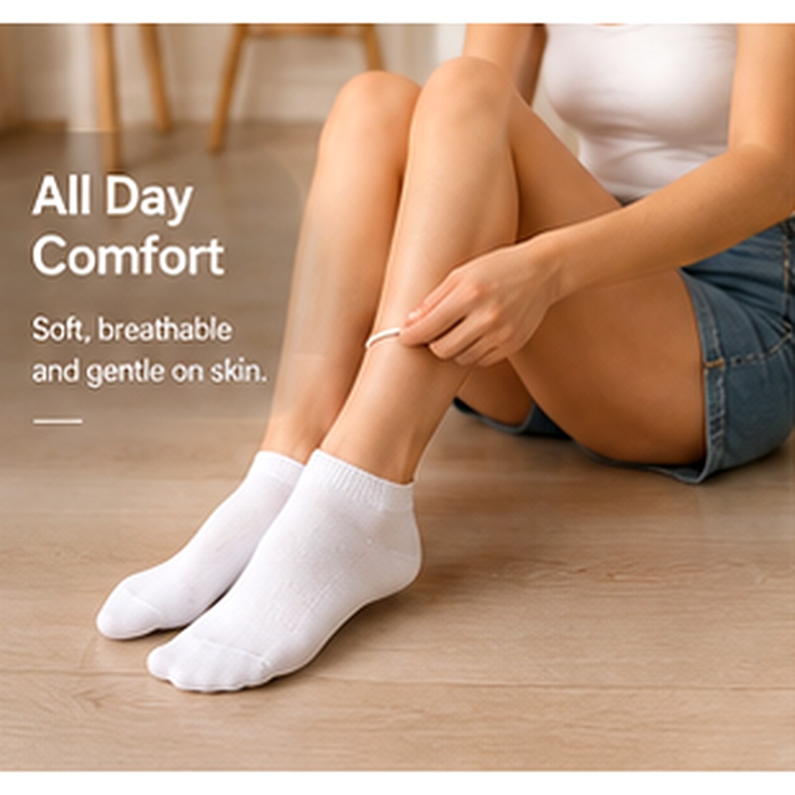 Women Ankle Socks 6 Pairs Cotton Odor Free Cushioned Low Cut Athletic Socks