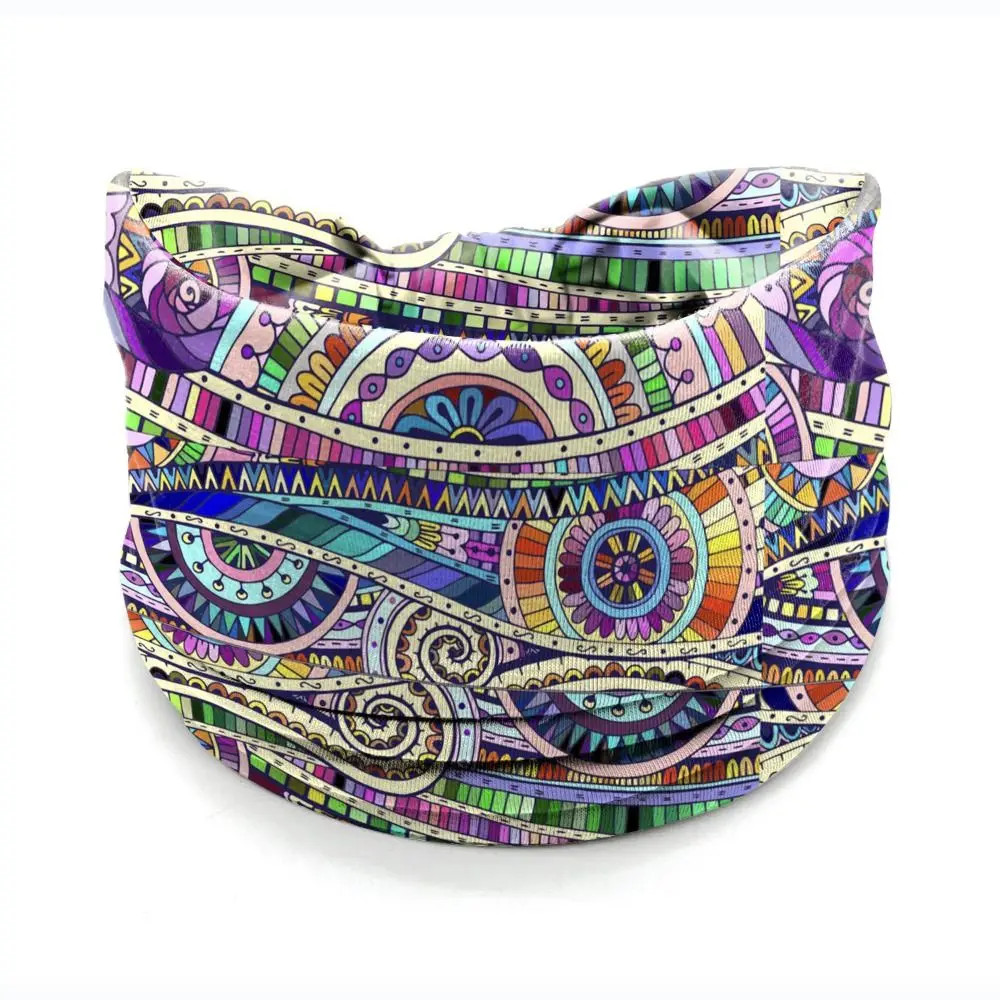 Bohemia Print Wide Headbands New Vintage Elastic Knot Turban Headwrap for Women