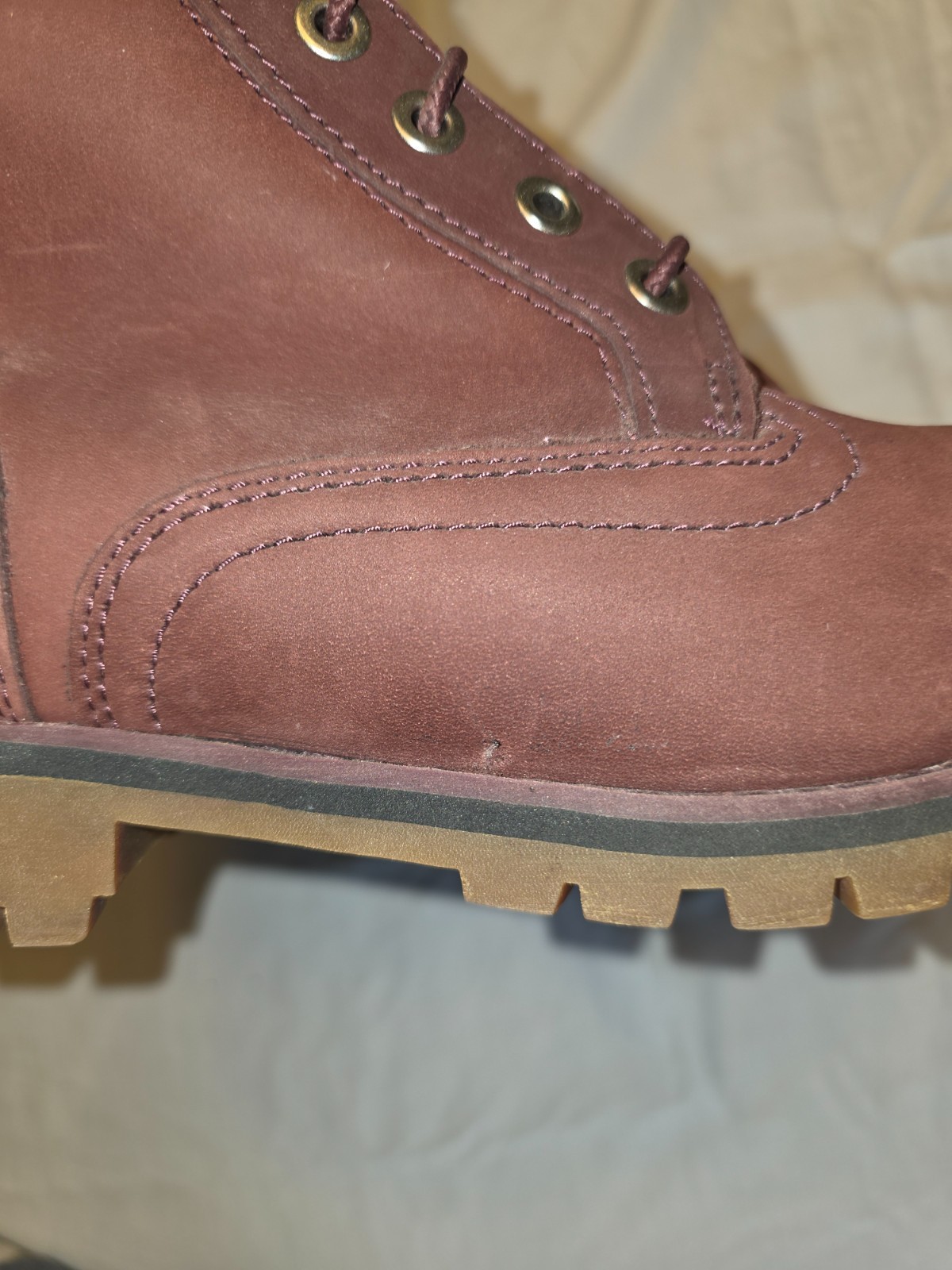 Timberland Mens 8.5 Burgundy Newmarket Leather 6″ Boots (A1PHQ) NWOB