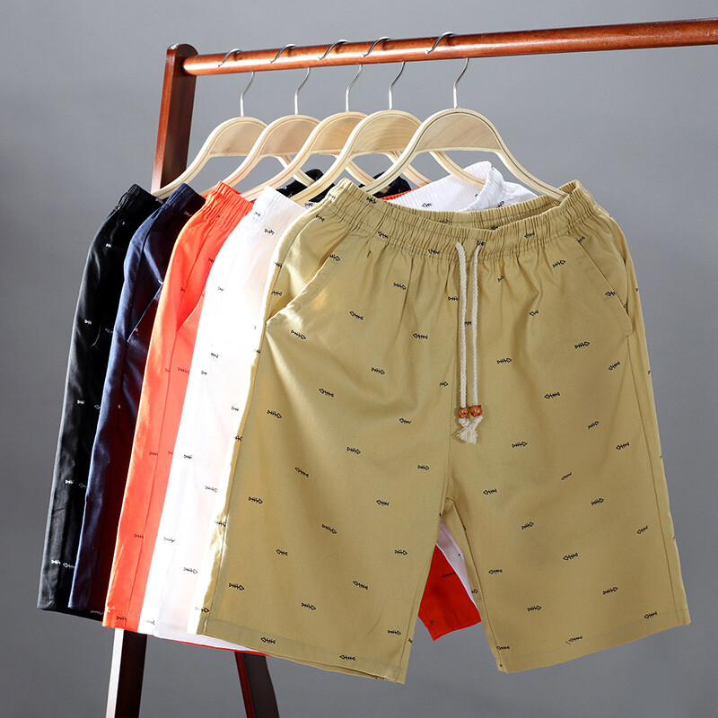 Men Casual Sport Shorts Chino Summer Beach Joggers Pants Twill Cotton Slim Fit