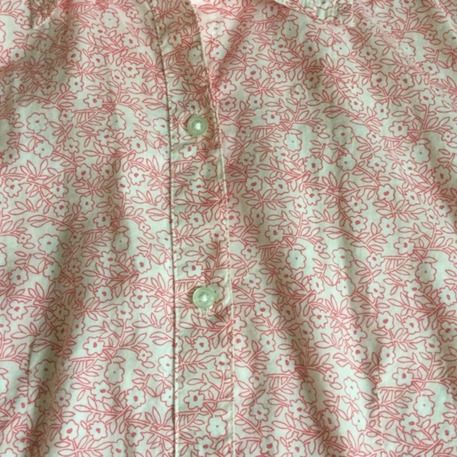 Vintage GAP Floral Button Down Shirt Pink White Y2K – Sz Small