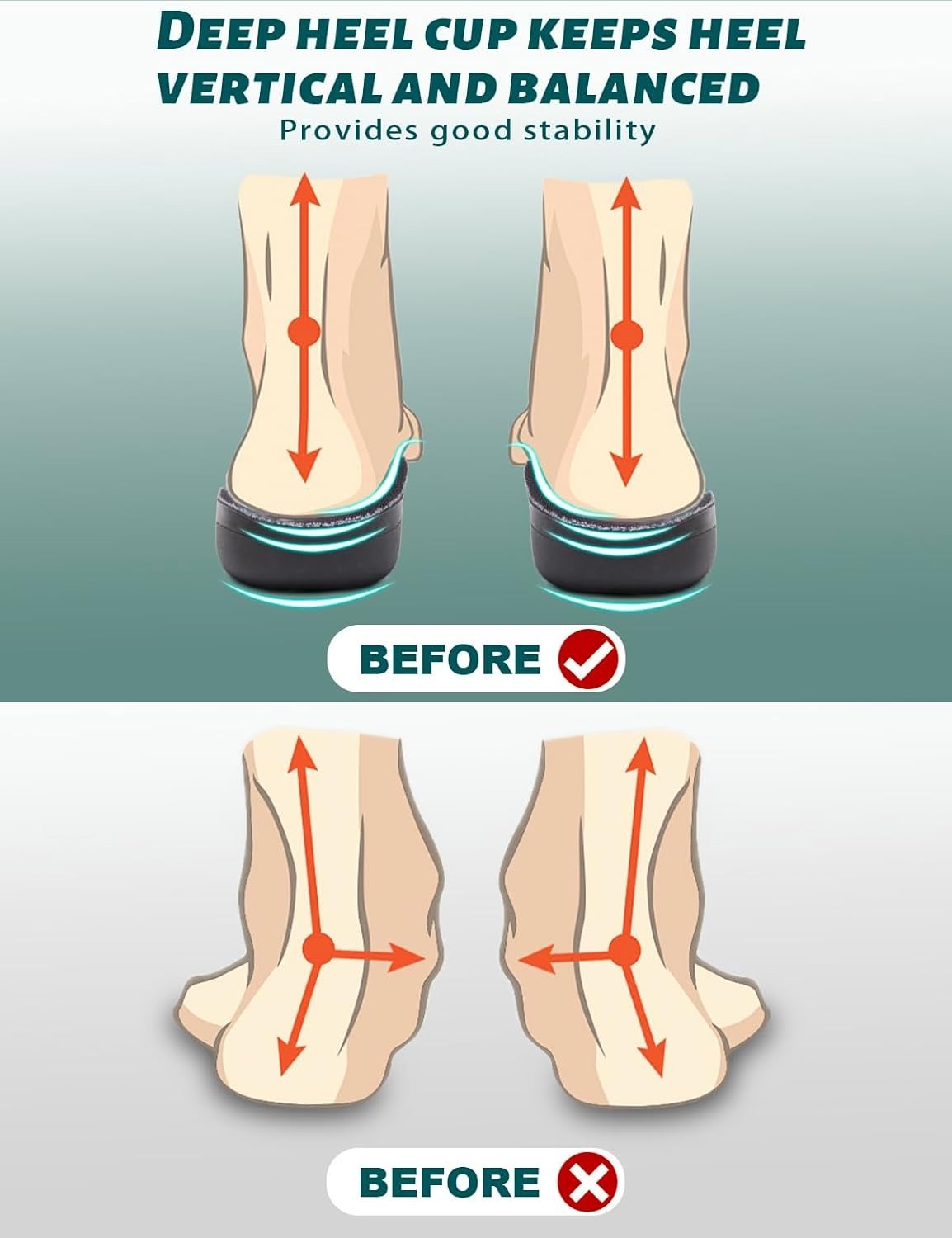 220+ Lbs Heavy Duty Support Plantar Fasciitis Insoles Arch Support Work Boot Sh