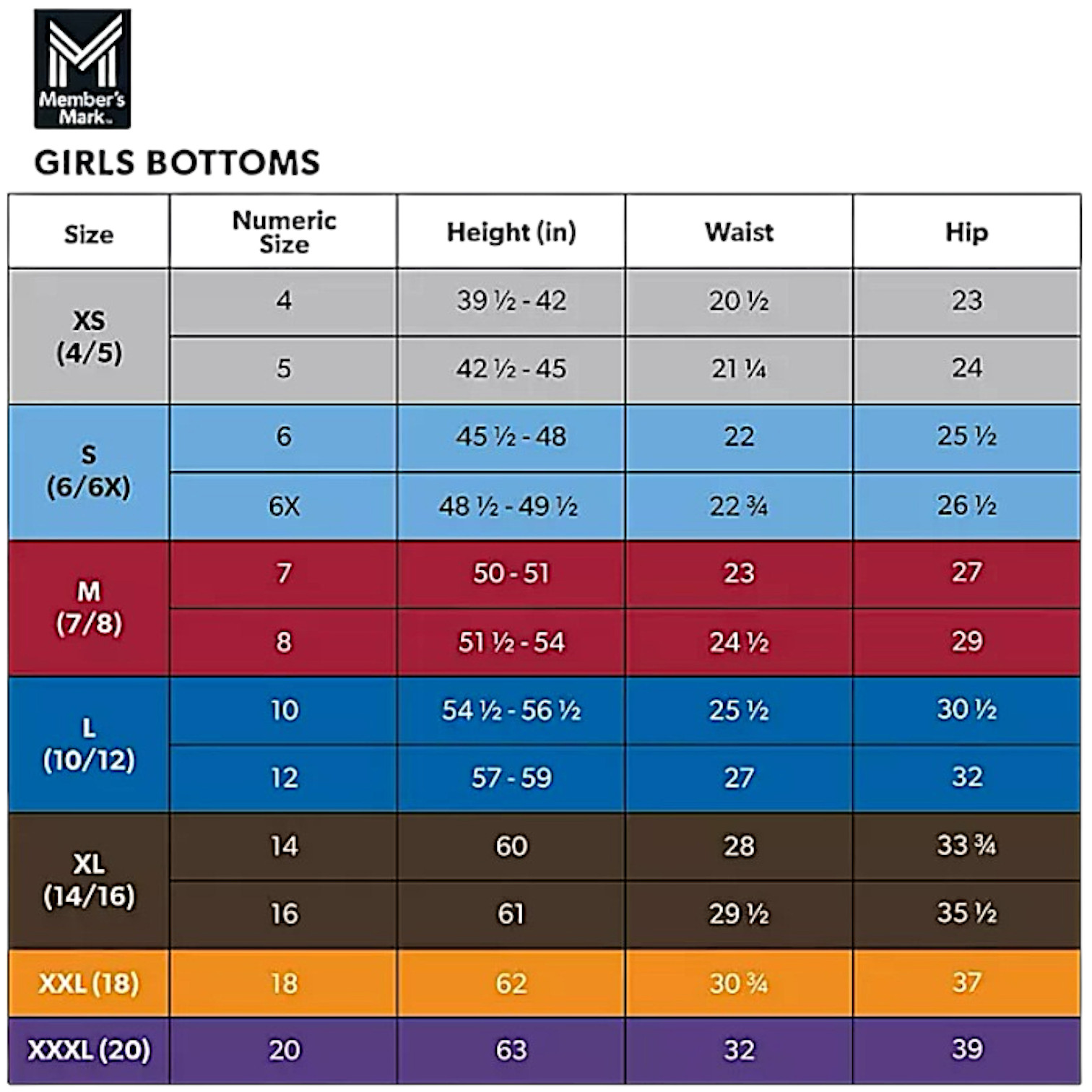 Member’s Mark Girls Stretch Adjustable Waistband Denim Short