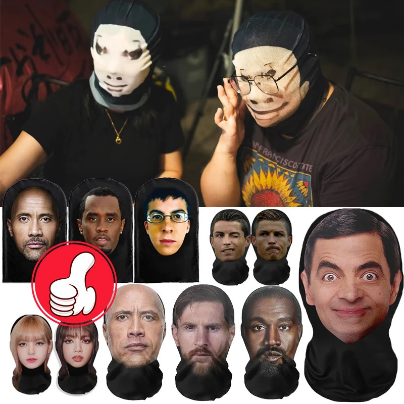Realistic 3D Full Face Mask Cosplay Balaclava Halloween Headgear