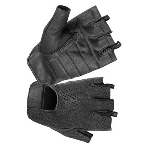 HUGGER Women’s Mesh Fingerless Motorcycle Gloves Padded Palm Grip summer Riding