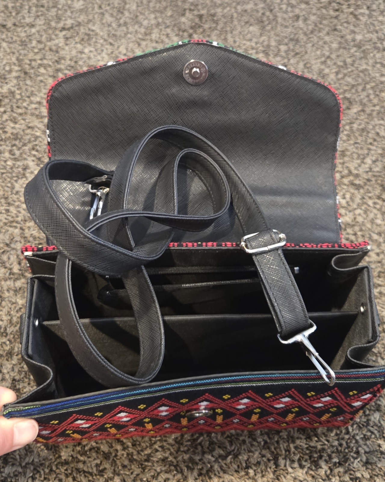 Bohemian Style Bag Red Color Unique Design