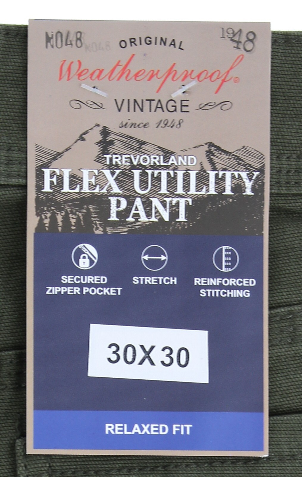 Weatherproof Vintage Flex Utility Pants Mens Relaxed Fit Stretch 5-Pocket Canvas