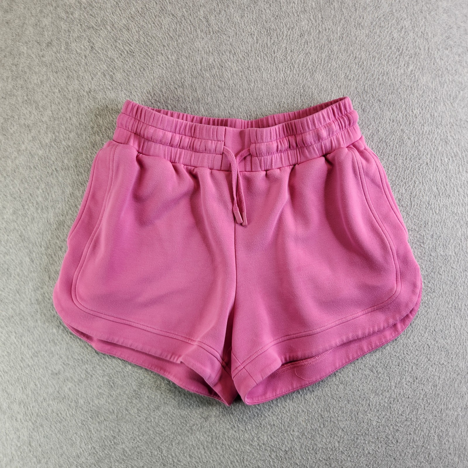 Varley Shorts Womens M Pink Ibis Rose Ollie High Rise 3.5 Double Soft Lounge