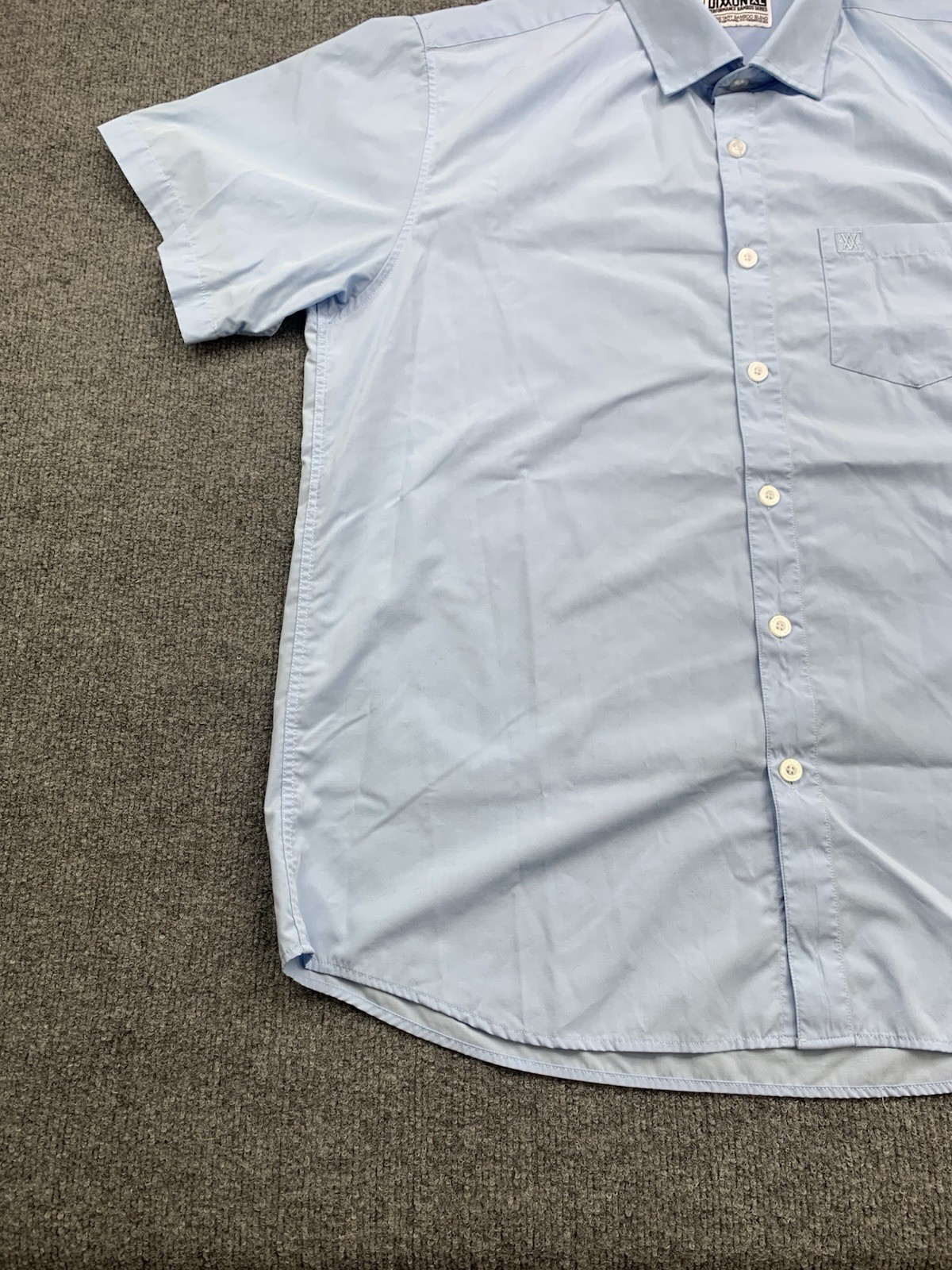 Dixxon Performance Bamboo Series Shirt Men XL Light Blue Short Sleeve Button Up