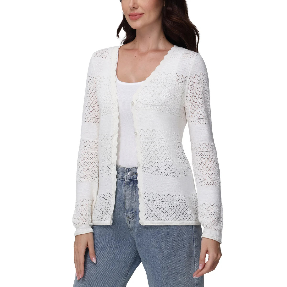 Frye Women’s Pointelle Cardigan