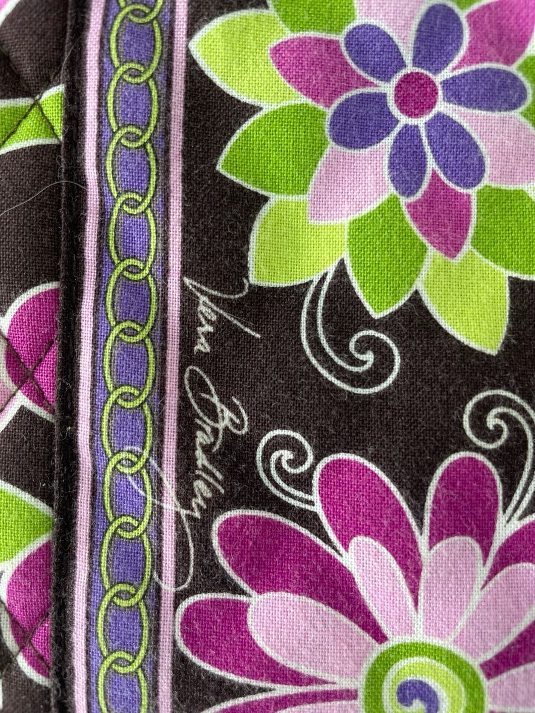Vera Bradley Quilted Floral Laptop Computer Bag with Shoulder Strap