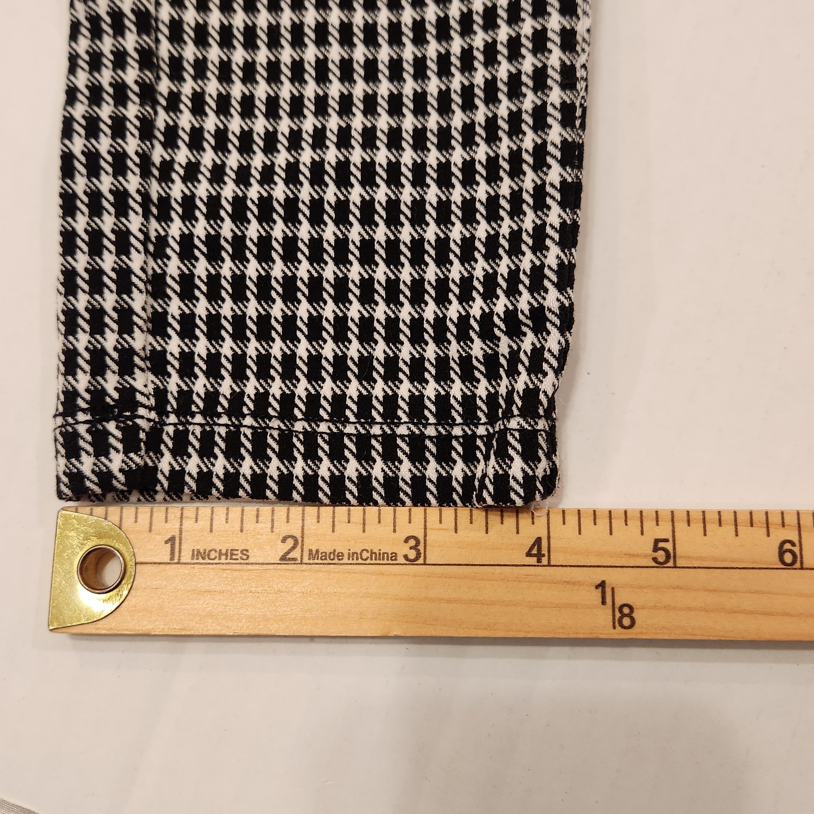 Chocolate USA Pants Women’s Large Black Checkered Stretch Ankle