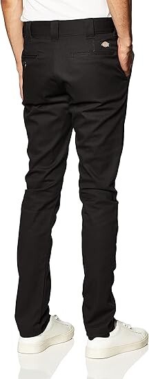 Dickies Men’s Slim Skinny Fit Twill Work Pant, Black
