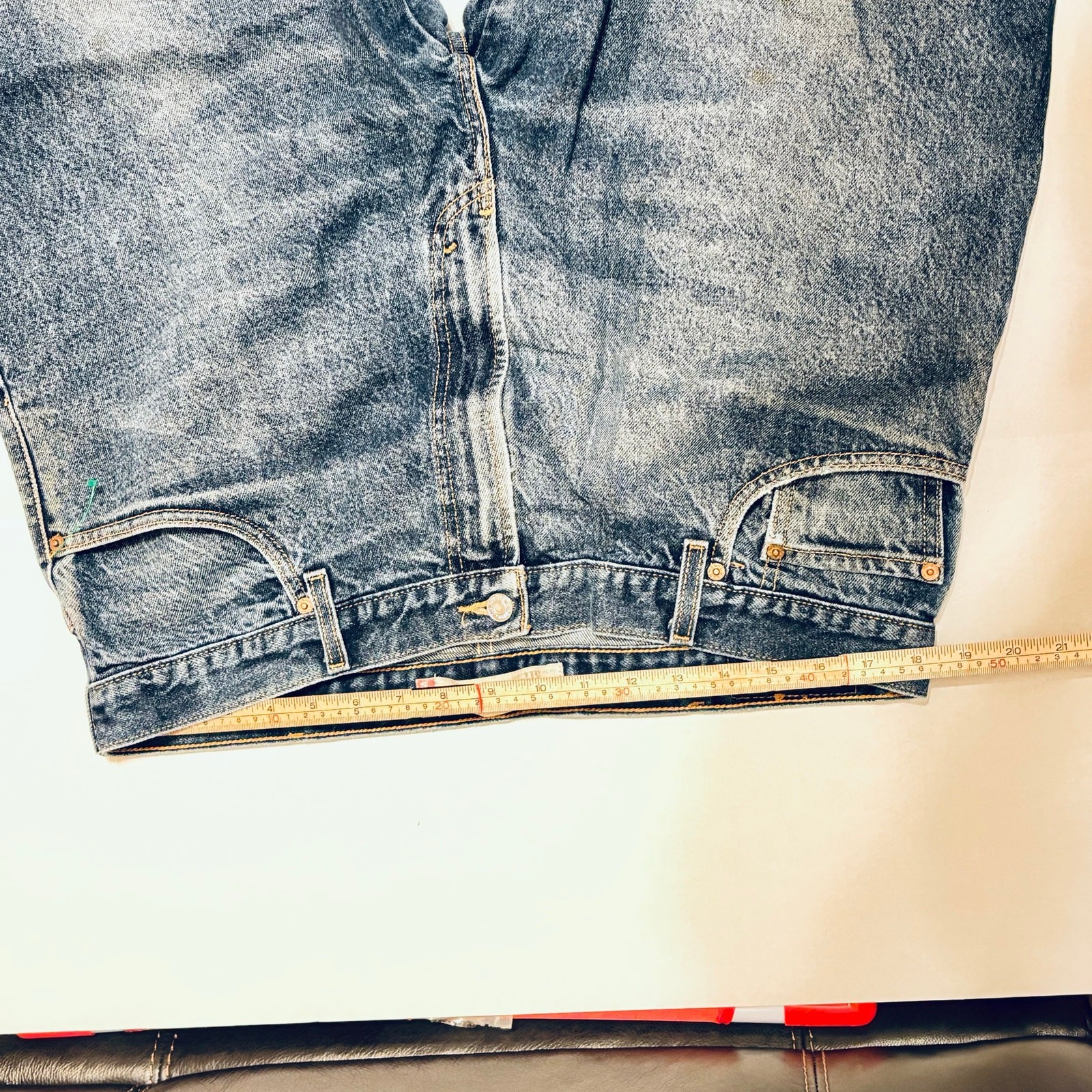 Levi’s 517 boot cut men’s blue washed wide leg jeans pants sz 40X34