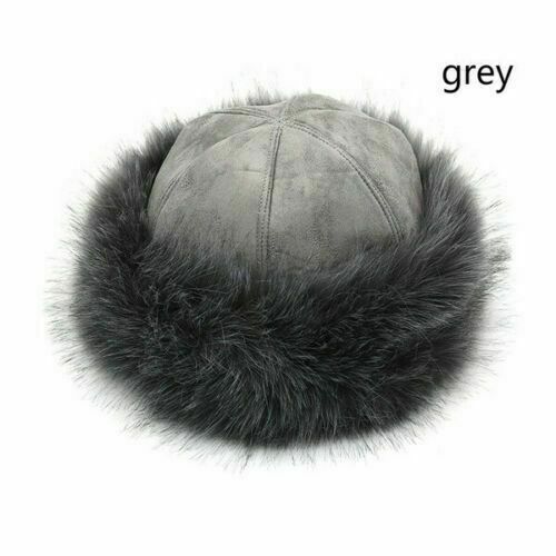 Women’s Fluffy Faux Fox Fur Hat Unisex Winter Ear Head Warmer Ski Hats Cap USA