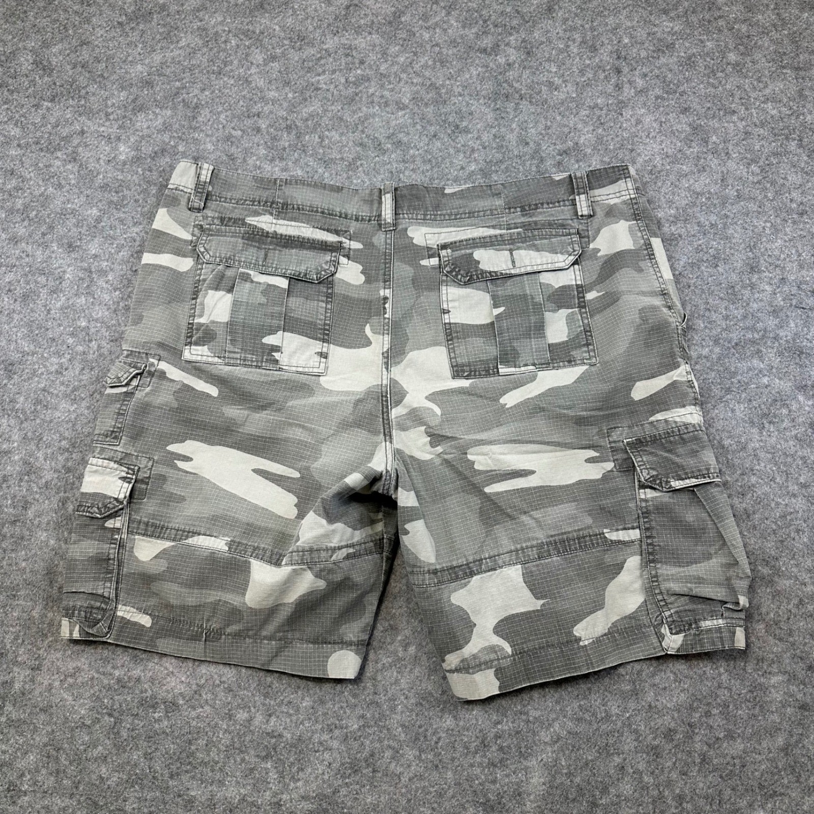 Iron Co Cargo Shorts Mens 40 Camo Y2K Ripstop Cotton Military Utility Gorpcore