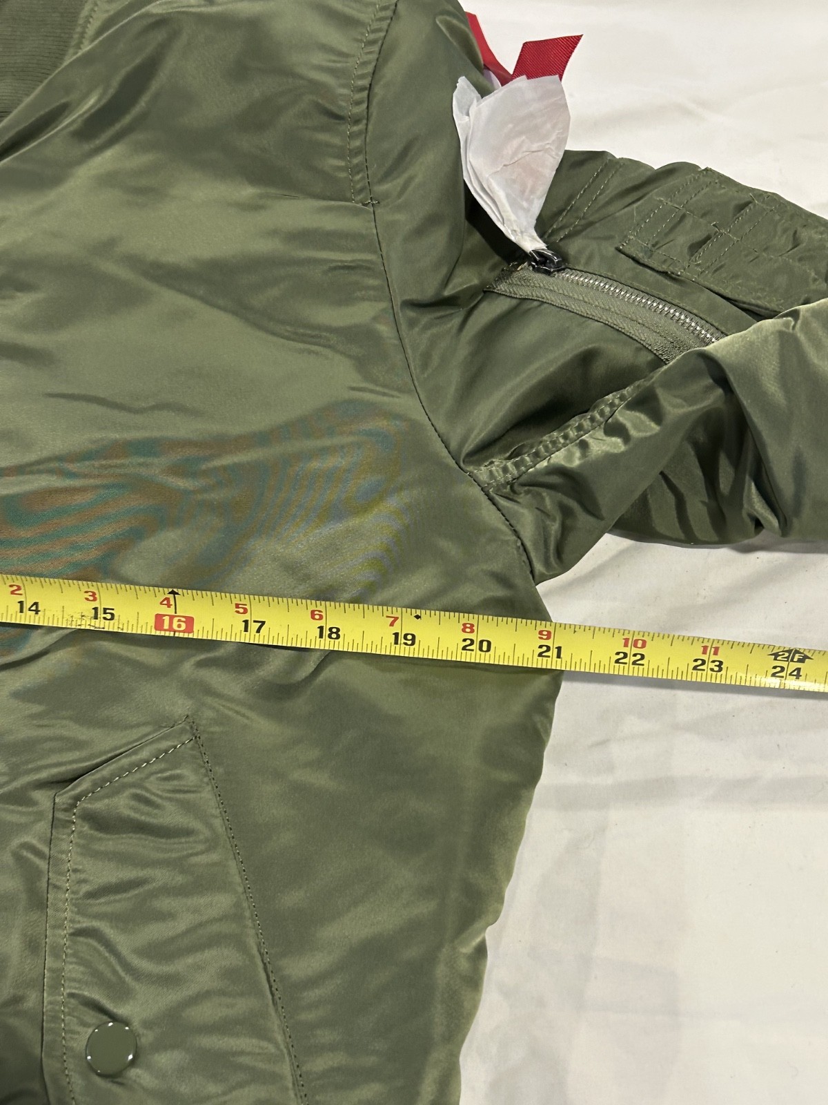 Alpha Industries USAF MA-1 Flight Bomber Jacket Sage Green Slim Fit Medium NEW