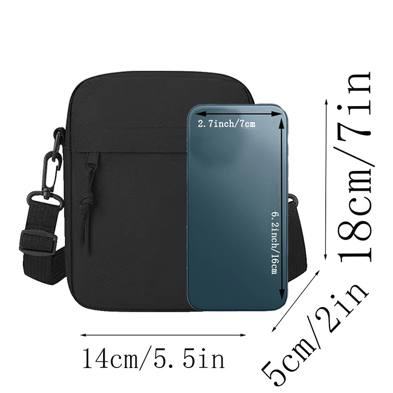 Unisex Crossbody Bag Solid Color Lightweight Shoulder Phone Bag Small Pouch