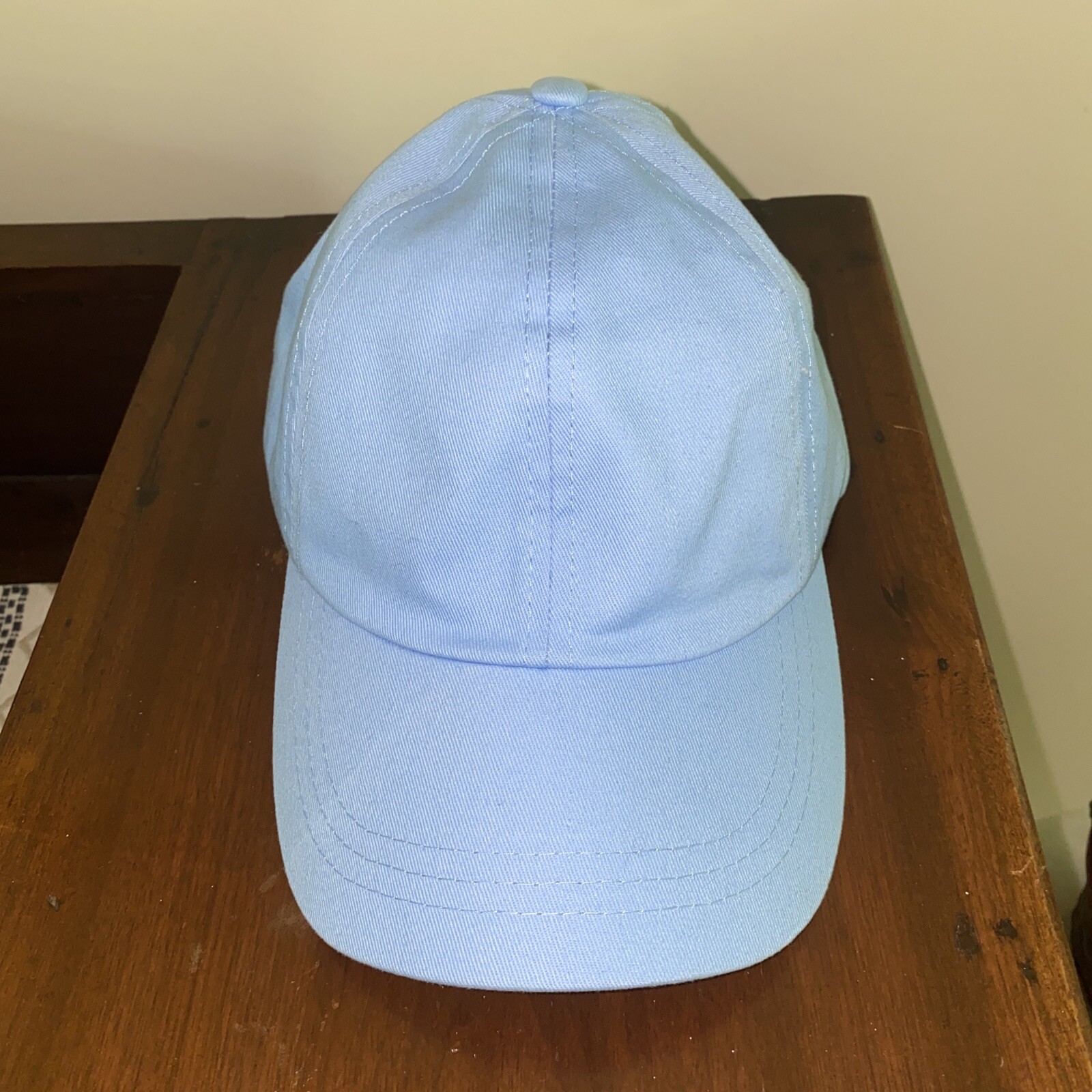 Baja Blue Ball Cap Hat Plain Adjustable Solid Color Basic OSFM Light Blue