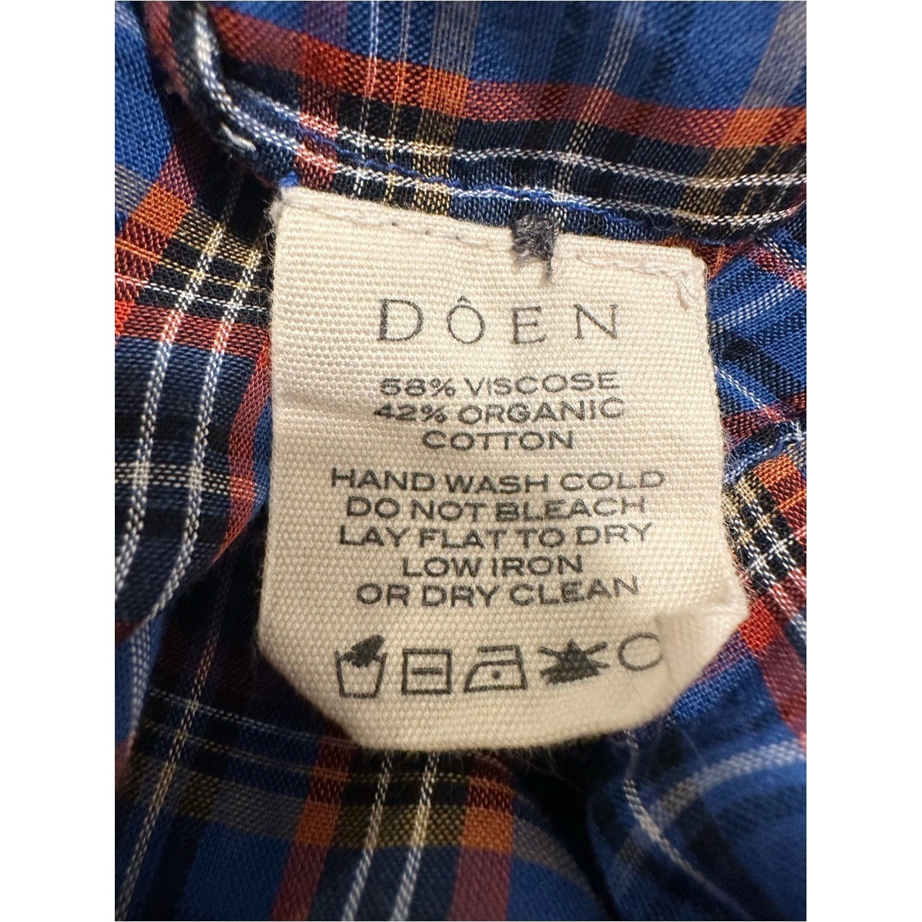 Doen The Jane Blouse – Azure French Plaid NWT please see description
