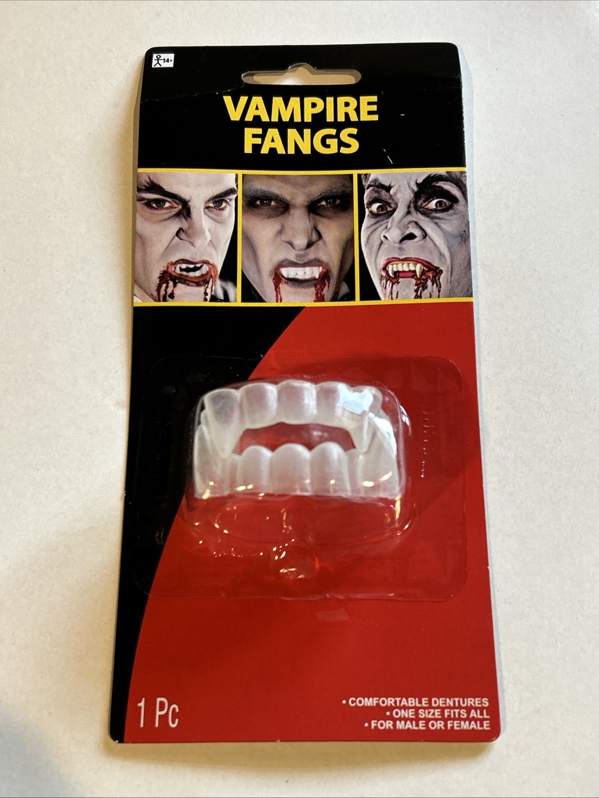 Rubie’s VAMPIRE FANGS Teeth One Size Fits Unisex Adult 14+ 