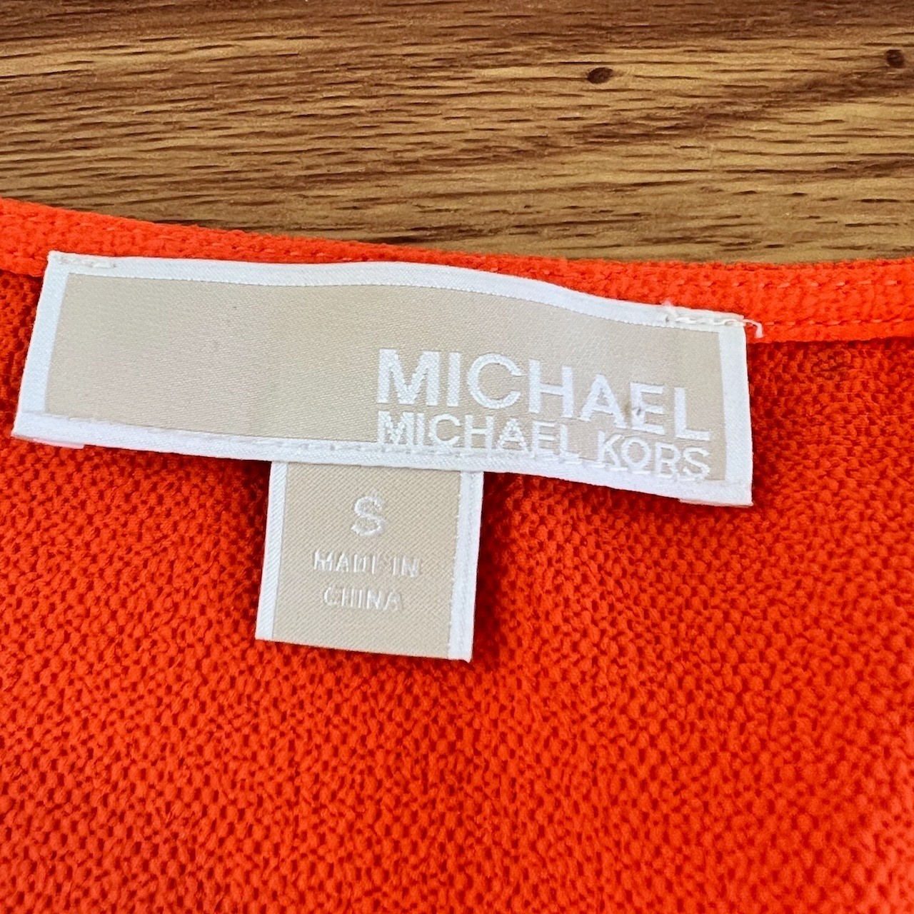 MICHAEL Michael Kors Orange Studded Tank Top Small Sleeveless Stud Embellished