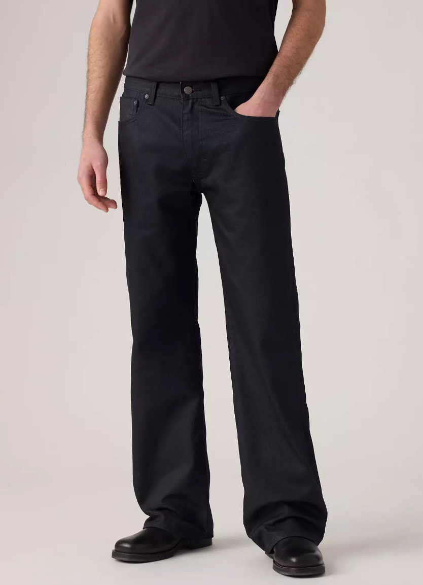 Levi’s Premium 567 Relaxed Flare Coated Black Men’s Jeans Brand New Retail $98