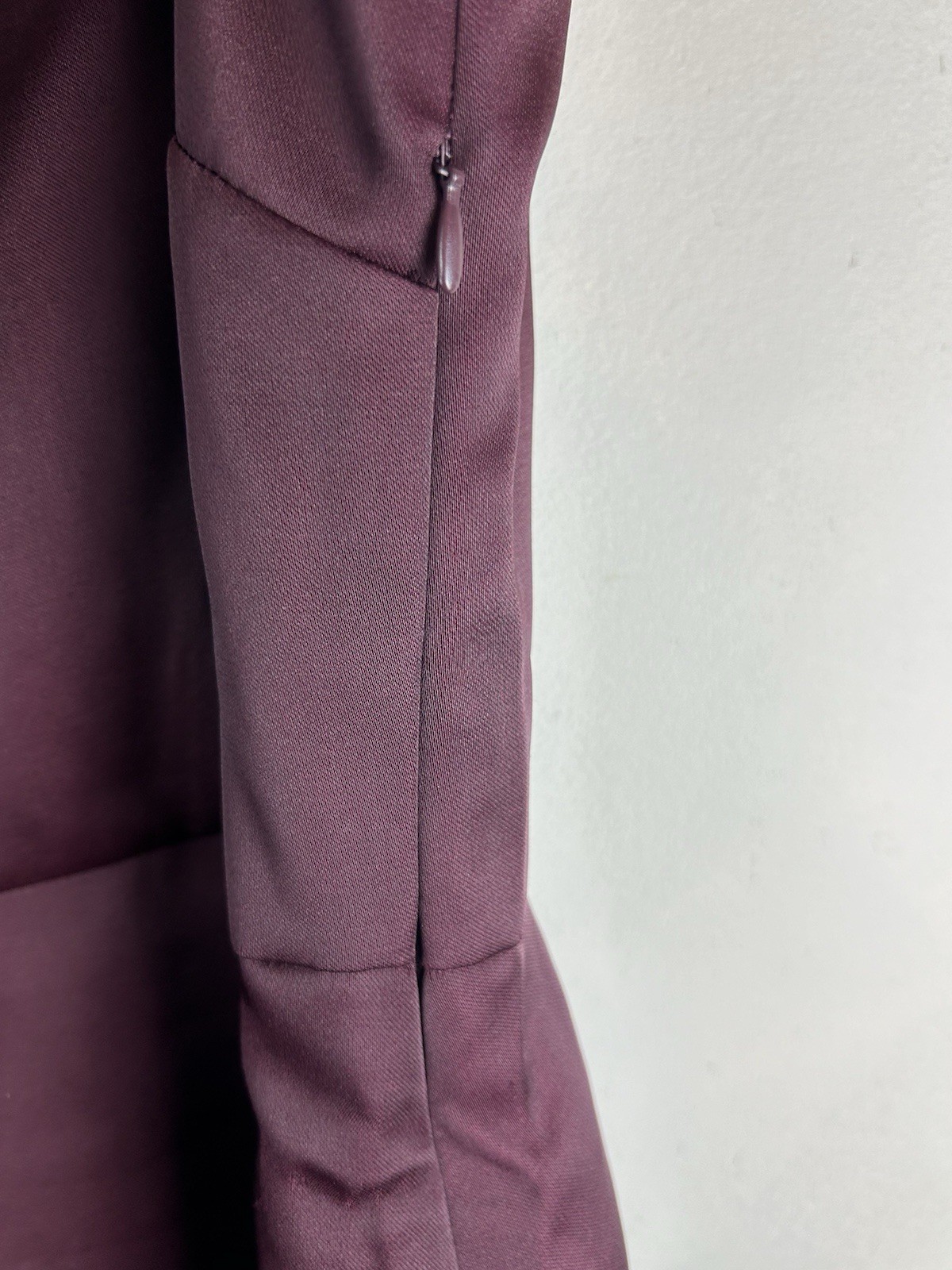 Women’s Satin Mini Dress A New Day Wine Red Classic Dark Academia Sz 14 Vamp