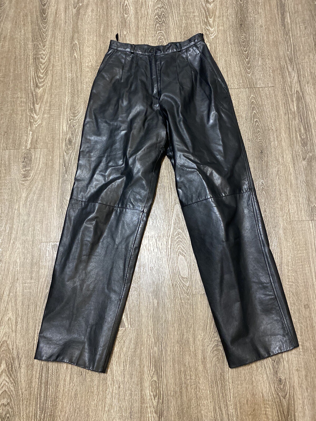 Minty Vintage 80s 90s Women’s Leather Pants Chino Grunge Rage Punk Motorcycle 8