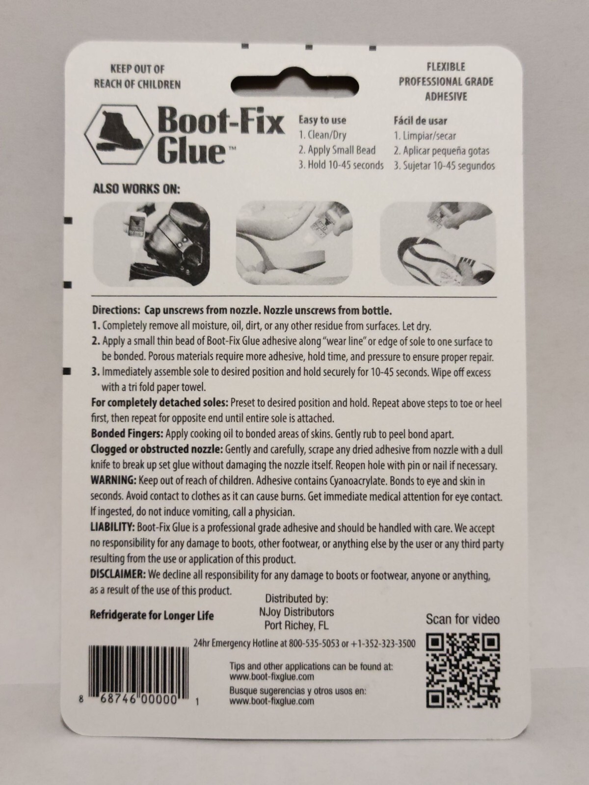 Boot-Fix & Shoe-Fix Glue : Instant Professional Grade Shoe Repair Glue 2 pack