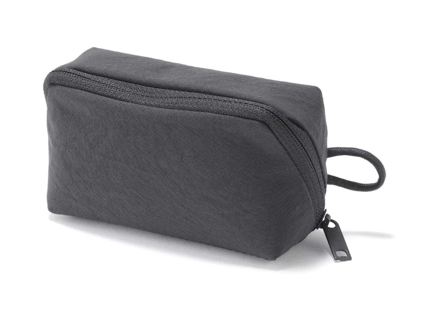 MUJI Wrinkled Nylon Wide Opening Pouch Small 4.3 x 2.4 x 1.4”(11x6x3.5cm) Japan