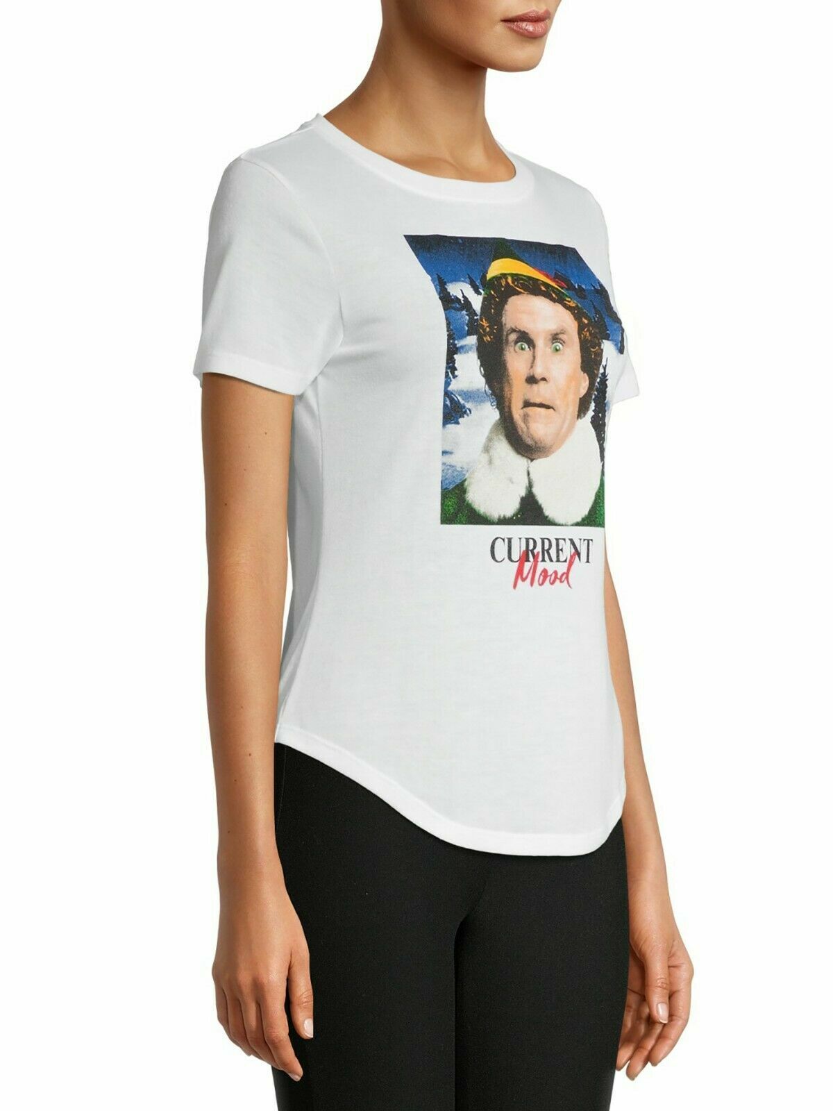 Elf Juniors’ Current Mood Holiday Graphic T-Shirt Top S M L XL XXL XXXL