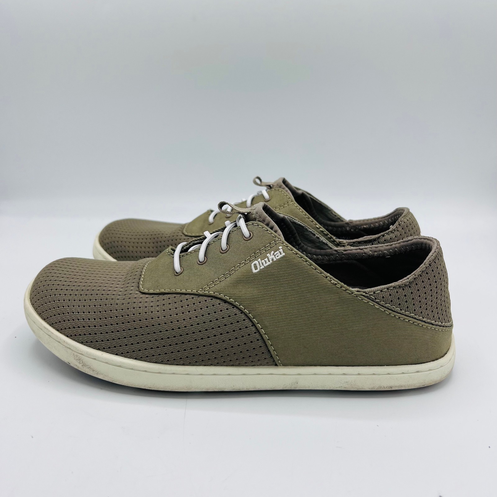 OluKai Nohea Moku Men’s No Tie Boat Shoes Size 7 $120 in Clay Tapa