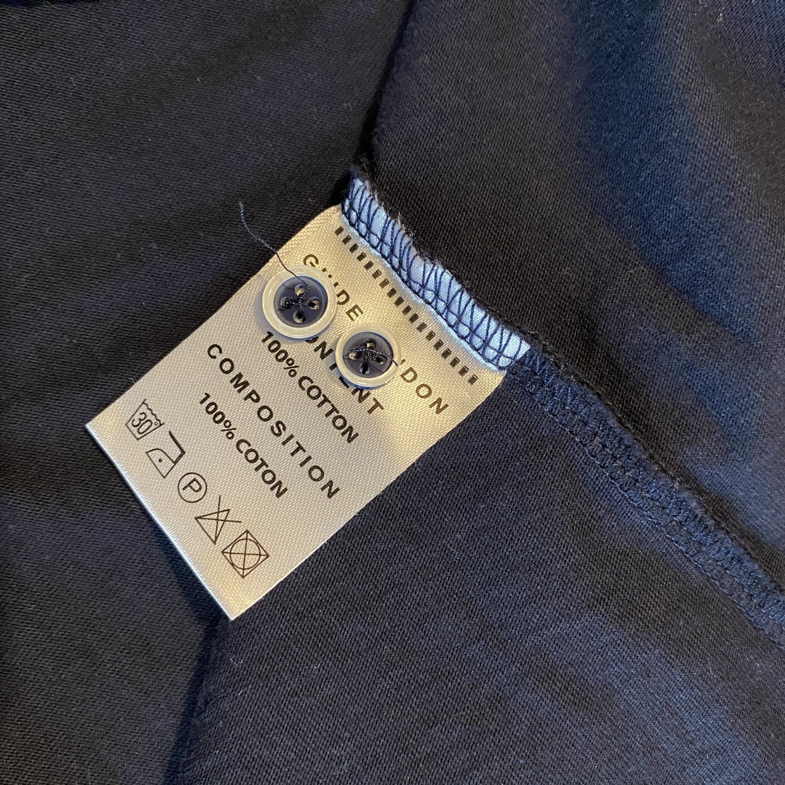 Guide London Men’s Navy Polo Shirt with Contrast Collar LARGE